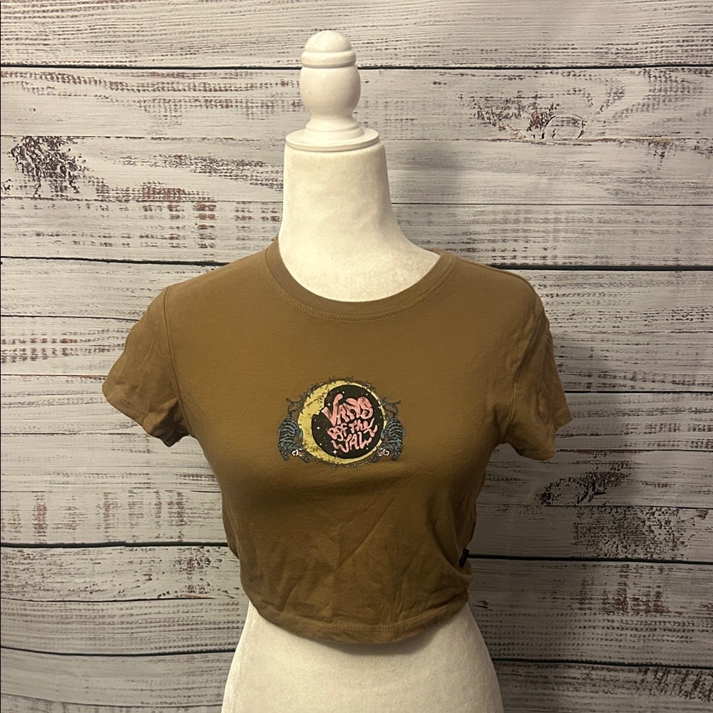 Vans Tan Graphic Crop Top size XS